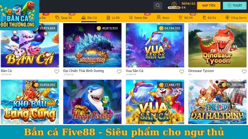 Bắn cá Five88 - Siêu phẩm cho ngư thủ