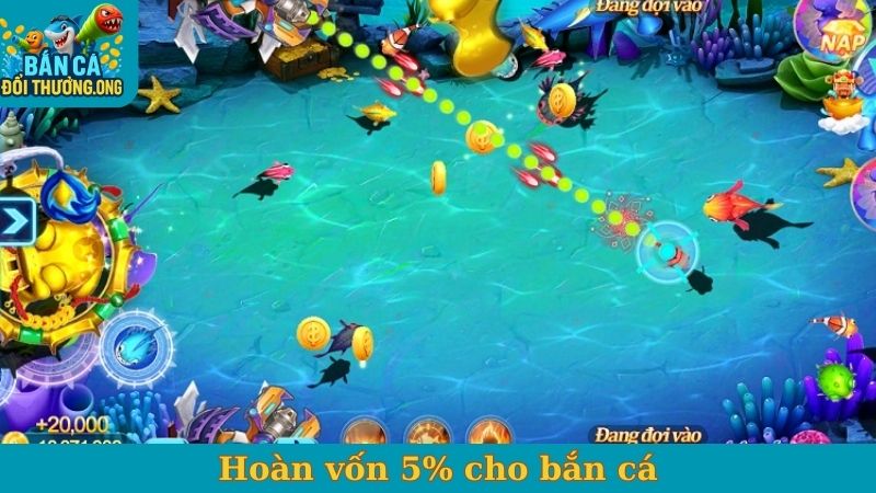 Hoàn vốn 5% cho bắn cá