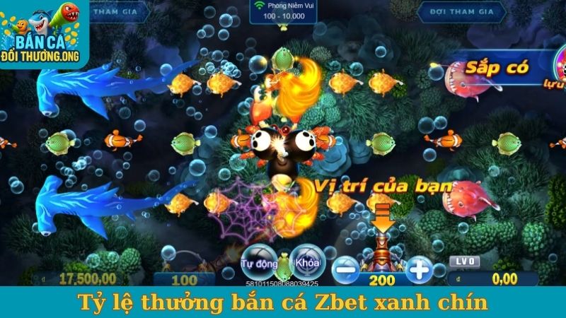 Tỷ lệ thưởng bắn cá Zbet xanh chín