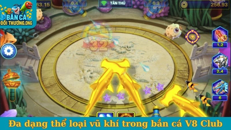 Đa dạng thể loại vũ khí trong bắn cá V8 Club